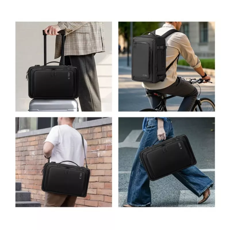 Tech-Protect Defender S50 Mugursoma Ryanair & Wizzair, 20L, klēpjdatoram - Melna
