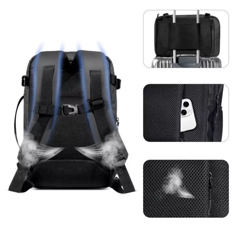 Tech-Protect Defender S50 Mugursoma Ryanair & Wizzair, 20L, klēpjdatoram - Melna