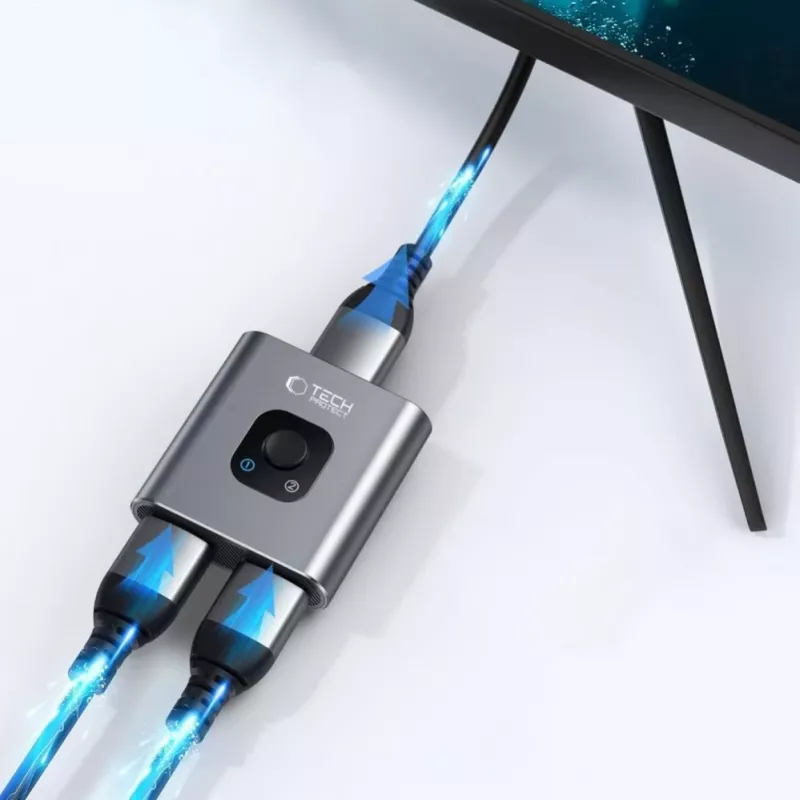 Tech-Protect HB07 USB-C Hub Adapter 2-in-1 HDMI 4K 60Hz - Pelēks