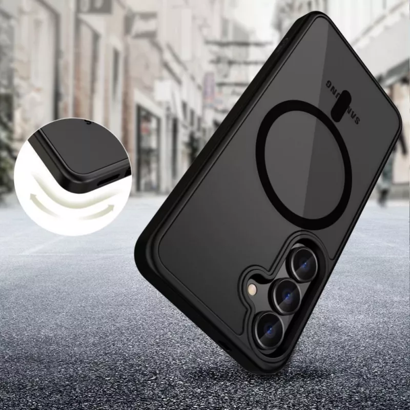 Tech-Protect MagMat MagSafe maciņš Nothing Phone 3 - melns un caurspīdīgs