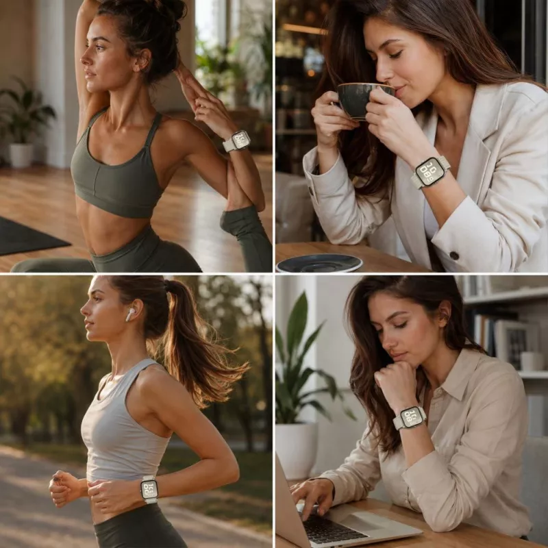 Tech-Protect neilona siksniņa Huawei Watch Fit 3 / 4 / 4 Pro / 5 / 5 Pro - balta