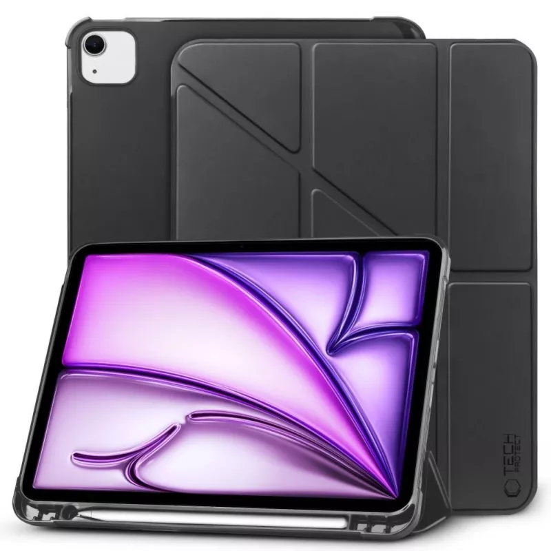 Tech-Protect SC Pen Origami Maciņš iPad Air 13 collu 2024 - Melns