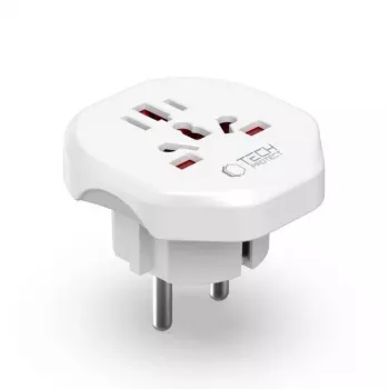 Tech-Protect Universal WL-09 Universāls ceļojumu adapteris no ES balts