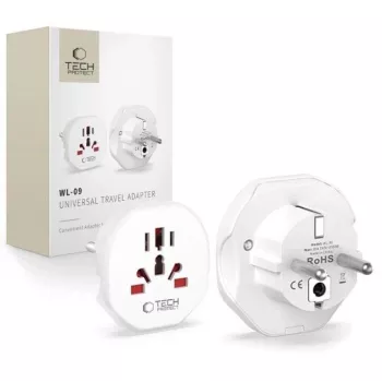 Tech-Protect Universal WL-09 Universāls ceļojumu adapteris no ES balts