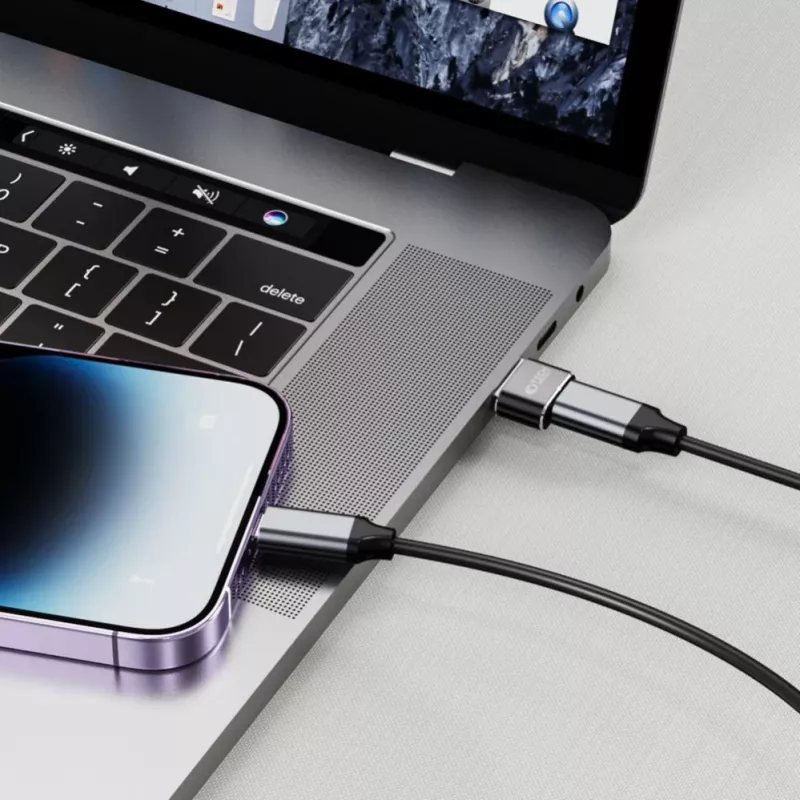 Tech-Protect USB-A (vīrišķais) uz USB-C (sieviešu) adapteris - USB 3.0, 5 Gbps, Space Grey