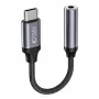 Tech-Protect USB-C uz 3.5mm Mini Jack Audio Adapteris (Sieviešu) - Melns