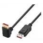 Techly DisplayPort 1.4 kabelis M/M 4K@120Hz 3m melns ar vienu leņķa savienotāju ICOC-DSP-A14-030NT9