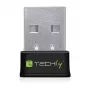 Techly I-WL-USB-600TY Mini WiFi USB adapteris Dual Band MU-MIMO 2dBi 600Mbps melns