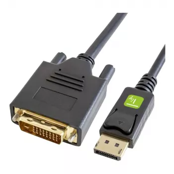 Techly ICOC-DSP-C12-010 DisplayPort 1.2 uz DVI-D 24+1 aktīvais pārveidotāja kabelis, 1080p, 1m, Melns