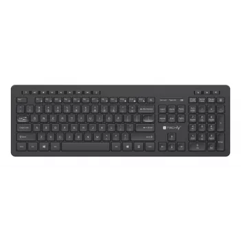 TECHLY bezvadu RF 2.4GHz USB tastatūra UK izkārtojums Chocolate Black
