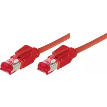 TECLINE industriālais savienojuma kabelis S/FTP PiMF Cat.6A Class EA sarkans 10m ar Hirose TM21 savienotājiem 77910R