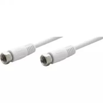 TECLINE Wentronic Goobay SAT savienojuma kabelis, 100% ekranēts, balts, 7,5 m - F-kontaktdakša uz F-kontaktdakšu (50740)