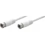 TECLINE Wentronic Goobay SAT savienojuma kabelis, 100% ekranēts, balts, 7,5 m - F-kontaktdakša uz F-kontaktdakšu (50740)