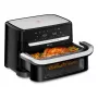 Tefal EY9228 Dual Easy Fry Flex gaisa friteris un grils, 6,5L divu zonu, 1700W, melns/sudraba