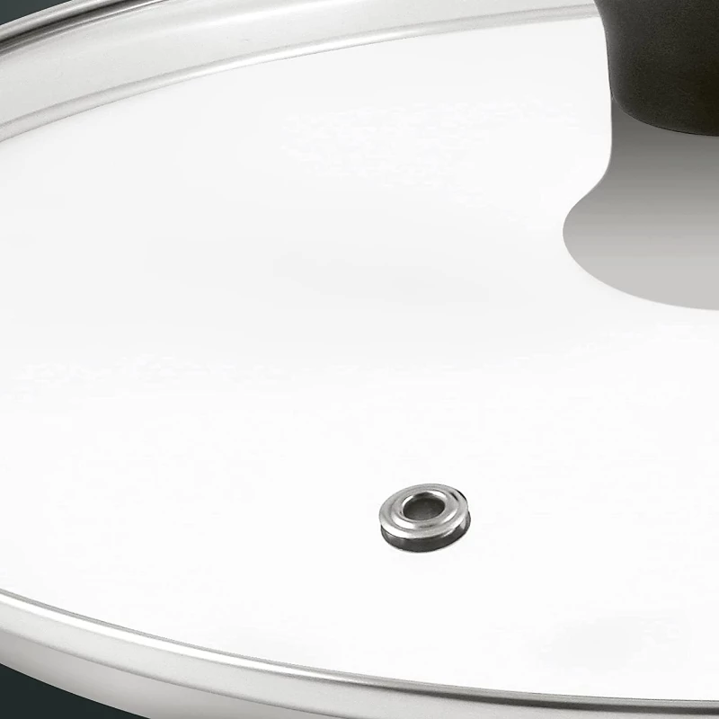 Tefal stikla vāks Ø30cm – rūdīta stikla vāks ar tvaika atveri, nerūsējošā tērauda mala, mazgājams trauku mazgājamajā mašīnā