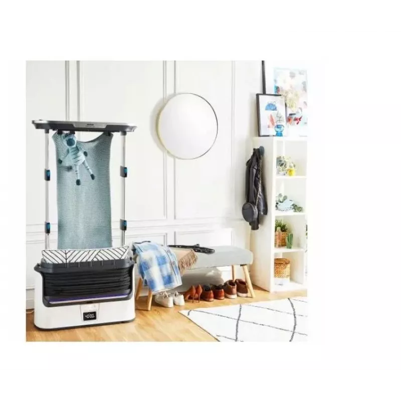 TEFAL YT4050E1 Automātiskais tvaika skapis, 1800 W, 2 L tvertne, 3 programmas, skārienekrāns, salokāms, balts