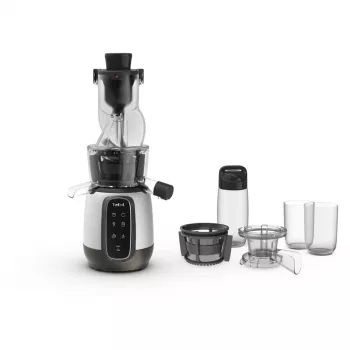 TEFAL ZC605D38 lēnā sulu spiede 150W aukstā prese 35 RPM sudraba/melna