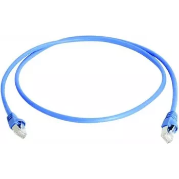 Telegärtner 100008172 CAT 5e F/UTP RJ45 tīkla kabelis, 0,5 m, zils, liesmas aizturošs, lieces aizsardzības uzmava