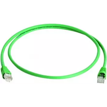 Telegärtner 100008571 RJ45 savienojuma kabelis, CAT 5e F/UTP, 3,0 m, zaļš, liesmas aizturošs, ar aizsardzību pret pārlūšanu