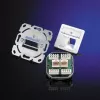 Telegärtner AMJ45 Datu izejas modulis, 2 porti RJ45, Cat.6A ekranēts, 10G, bezinstrumentu IDC, cinka korpuss