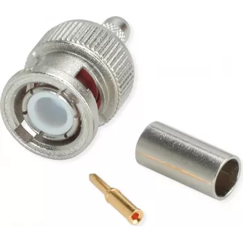 Telegärtner BNC preses savienotājs G01 50 Ohm, Crimp/Crimp, profesionāls, A0205, priekš RG-58 C/U, Belden YR23092, UG-1785/U, 5 gab.