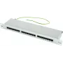 TELEGÄRTNER Cat.5e 24 portu RJ45 patch panelis, 1U, 19 collu, gaiši pelēks