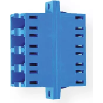 Telegärtner keramikas uzmavas LC quad adapteris, multimode/vienmode, zils, 4 portu, cirkonija uzmavas, ≤0,2 dB ievades zudumi, panelī montējams J08071A0019