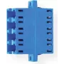 Telegärtner keramikas uzmavas LC quad adapteris, multimode/vienmode, zils, 4 portu, cirkonija uzmavas, ≤0,2 dB ievades zudumi, panelī montējams J08071A0019