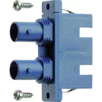TELEGÄRTNER J08082A0007 Hibrīdais optiskās šķiedras adapteris ST (mātes) uz SC (mātes), multimodas/vienmodas, zils
