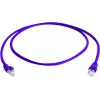 Telegärtner MP8 FS 500 Cat 6a S/FTP komutācijas kabelis, RJ-45 tēviņš uz RJ-45 tēviņš, 0,5 m, violets, bez aizķeršanās