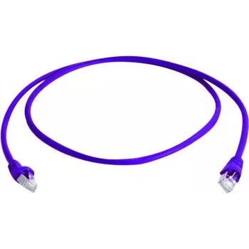 Telegärtner MP8 FS 500 Cat 6a S/FTP komutācijas kabelis, RJ-45 tēviņš uz RJ-45 tēviņš, 0,5 m, violets, bez aizķeršanās