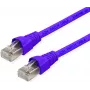 Telegärtner MP8 FS 500 Cat 6a S/FTP komutācijas kabelis, RJ-45 tēviņš uz RJ-45 tēviņš, 0,5 m, violets, bez aizķeršanās