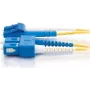 Telegärtner vienmoda LC-Duplex uz SC-Duplex optiskās šķiedras savienojuma kabelis, 3m, LSZH, dzeltens L00890A0041