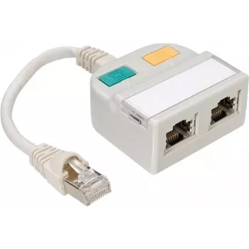 TELEGÄRTNER T-adapteris Cat5e uz 100Base-T/ISDN RJ45 sadalītājs (J00029A0013)