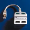 Telegärtner Token Ring sadalītājs RJ45 vīrišķais uz 2x RJ45 sievišķais ekranēts gaiši pelēks J00029A0011