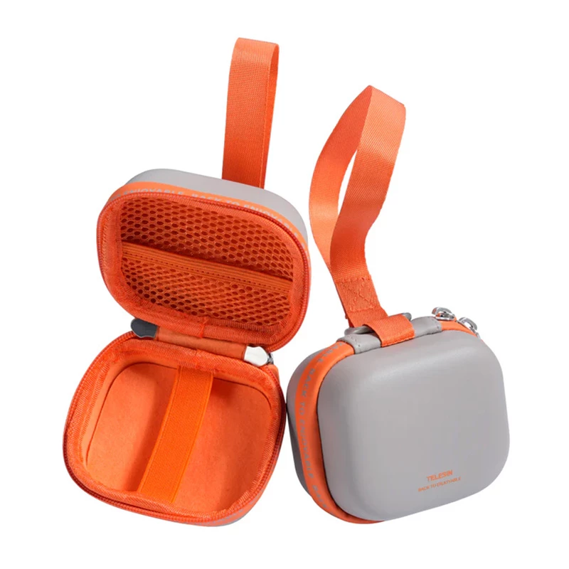 TELESIN DisAdv EVA Universal Mini Transport Bag for Sports Cameras (Gray-Orange)