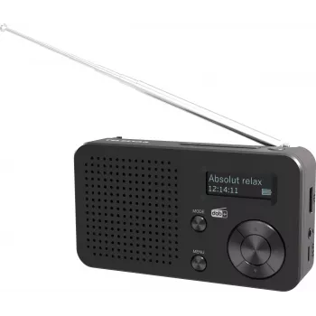 Telestar TOP 100 DAB+ pārnēsājamais radio ar FM, melns