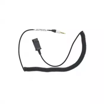 Tellur QD uz Jack 3.5mm 4 polu adaptera kabelis 2.95m Melns