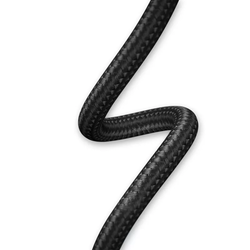 Tellur Type-C to Type-C kabelis 3A PD60W 2m Nylon Melns
