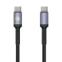 Tellur Type-C to Type-C kabelis 3A PD60W 2m Nylon Melns