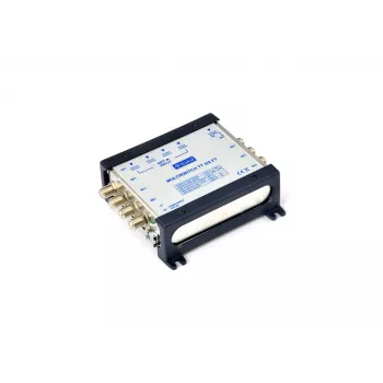 Telmor Multiswitch TT 5/8 Terminal – 5 ieejas (4 SAT + 1 TER) uz 8 izejām, DiSEqC 2.0, metāla korpuss