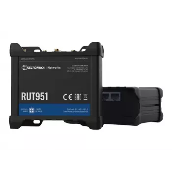 Teltonika RUT951 Dual SIM eSIM 4G LTE Cat 4 Wi-Fi maršrutētājs ar Lielbritānijas barošanas avotu