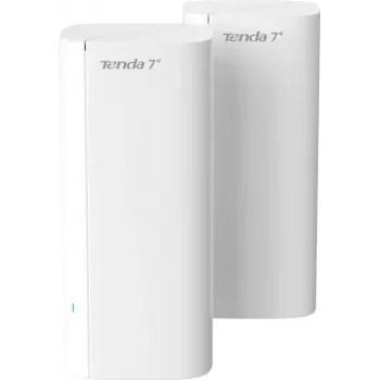 Tenda ME6 Pro (2-Pack) Mesh Wi-Fi 7 maršrutētājs, BE5100 divjoslu, līdz 5000 kv.pēdu pārklājums, 3x Gigabit porti katrā mezglā