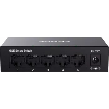 Tenda TEG2205D Web Smart L2 Cloud Managed Switch, 5x 10/100/1000 Mbps, Metāls, Bez ventilatora