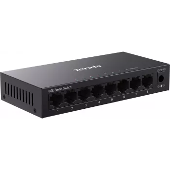Tenda TEG2208D Web Smart L2 Cloud Managed Switch, 8x 10/100/1000 Mbps, Metāls, Bez ventilatora
