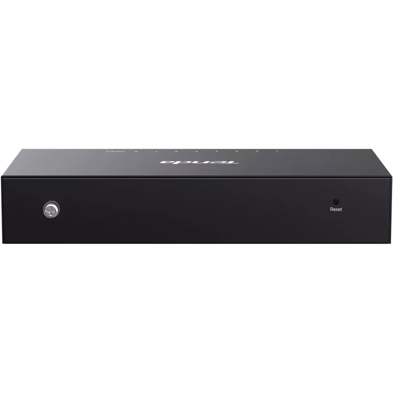 Tenda TEG2208D Web Smart L2 Cloud Managed Switch, 8x 10/100/1000 Mbps, Metāls, Bez ventilatora
