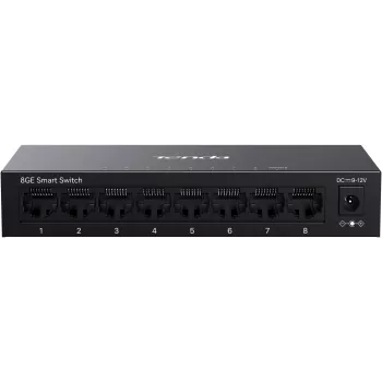 Tenda TEG2208D Web Smart L2 Cloud Managed Switch, 8x 10/100/1000 Mbps, Metāls, Bez ventilatora