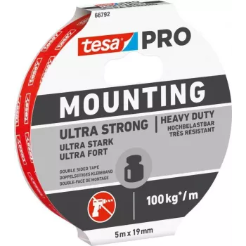 tesa Mounting PRO Ultra Strong 66792-00001-00 stiprinājuma lente balta 5 m x 19 mm 1 rullis
