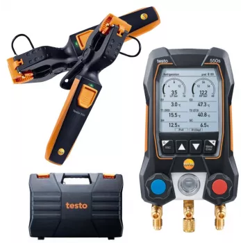 Testo 550s Smart Set digitālais kolektors ar Bluetooth un skavas zondēm 0564 5502