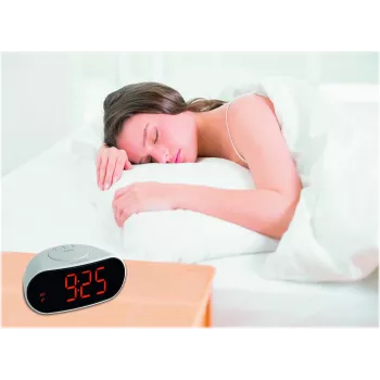TFA 60.2505 Radio vadāms modinātājpulkstenis ar temperatūras displeju - Balts
